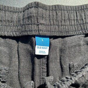 Old Navy Black Soft Lounge Shorts – Loose Fit, Size Large